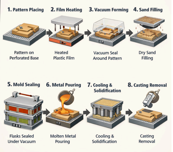 V-Process Casting Flow